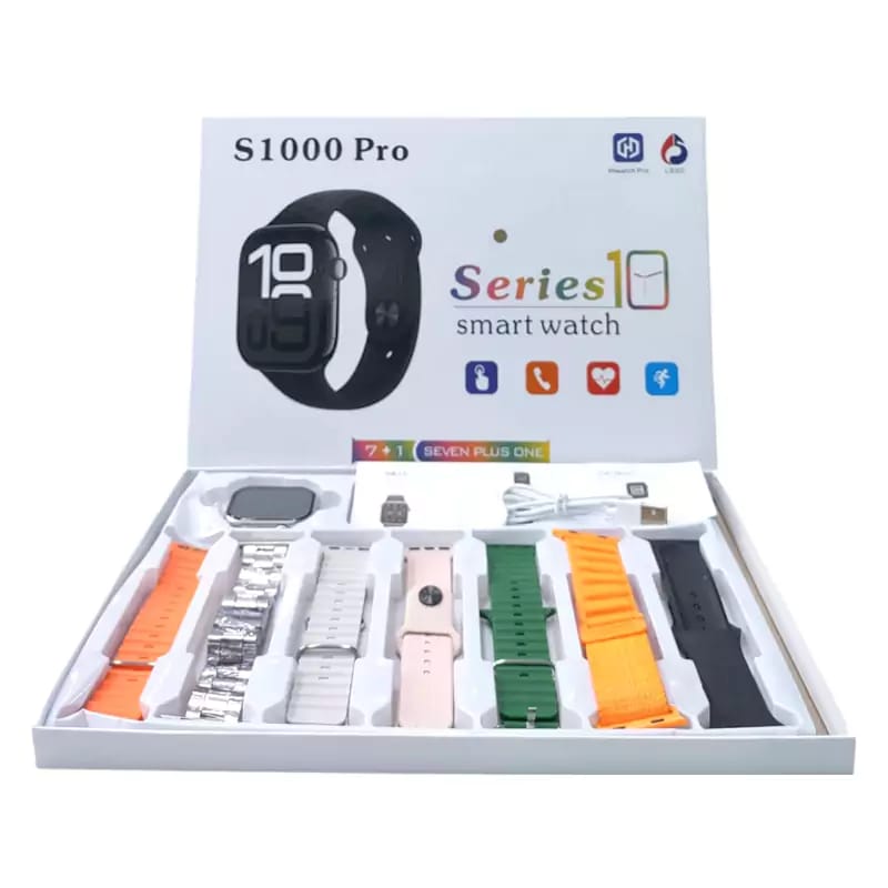 S1000 Pro  7-in-1 Smart Watch Combo